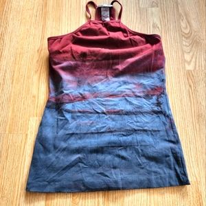 Hard Tail Yoga Tie Dye Grey/Red Medium Top
